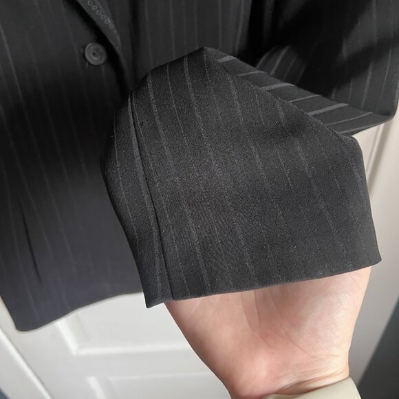 Norton McNaughton Black Pinstripe Pantsuit - Picture 7 of 12